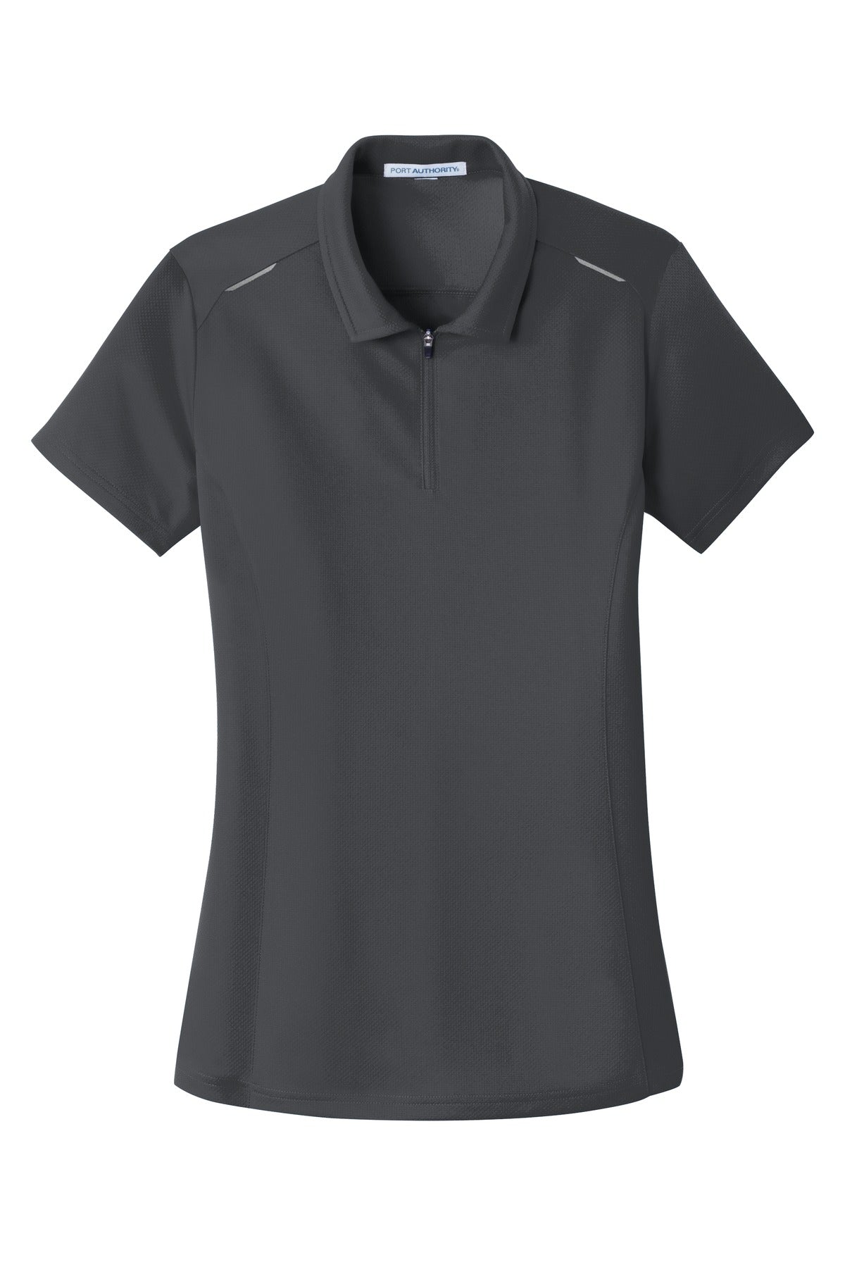 Port Authority Women's Pinpoint Mesh Zip Polo