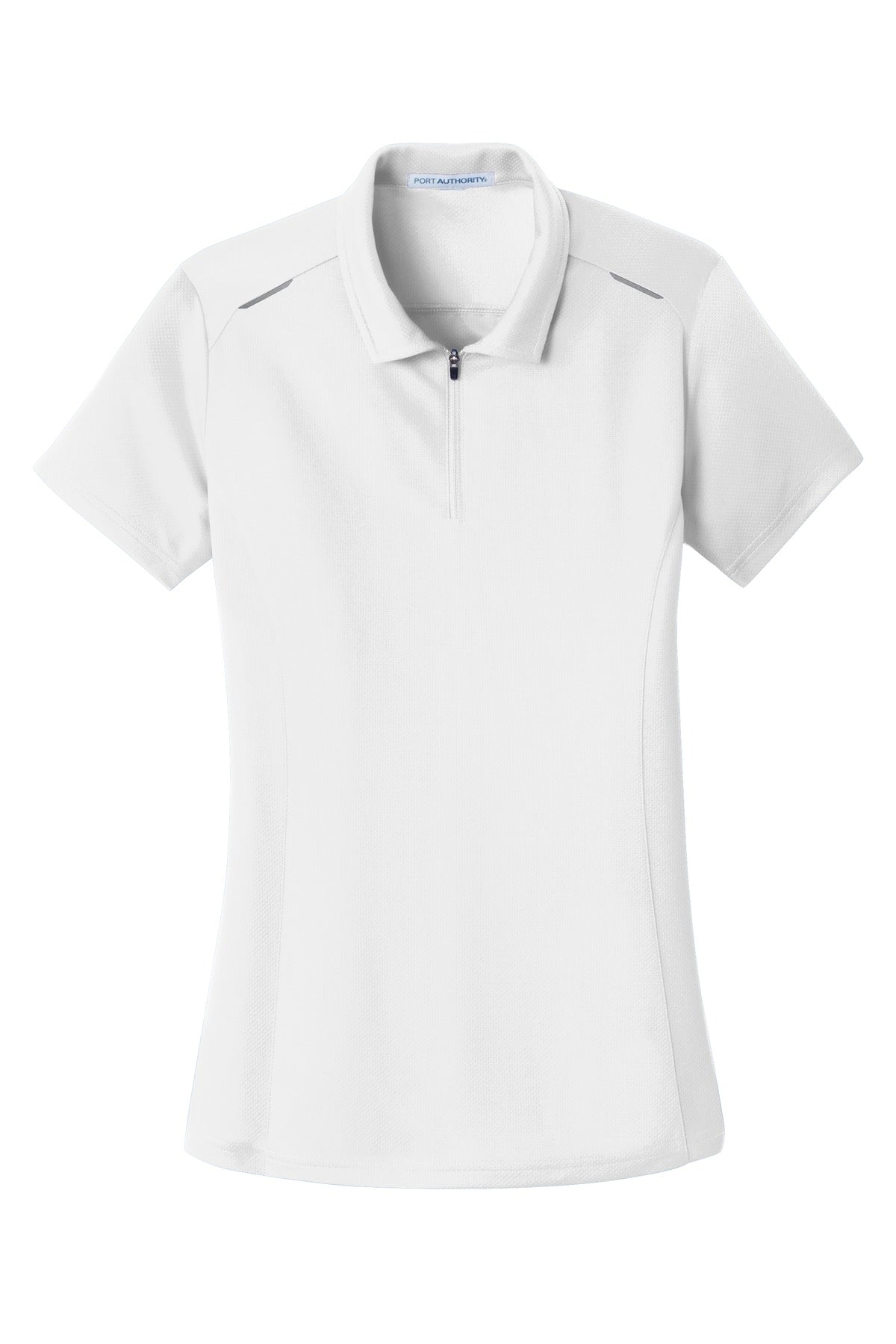 Port Authority Women's Pinpoint Mesh Zip Polo